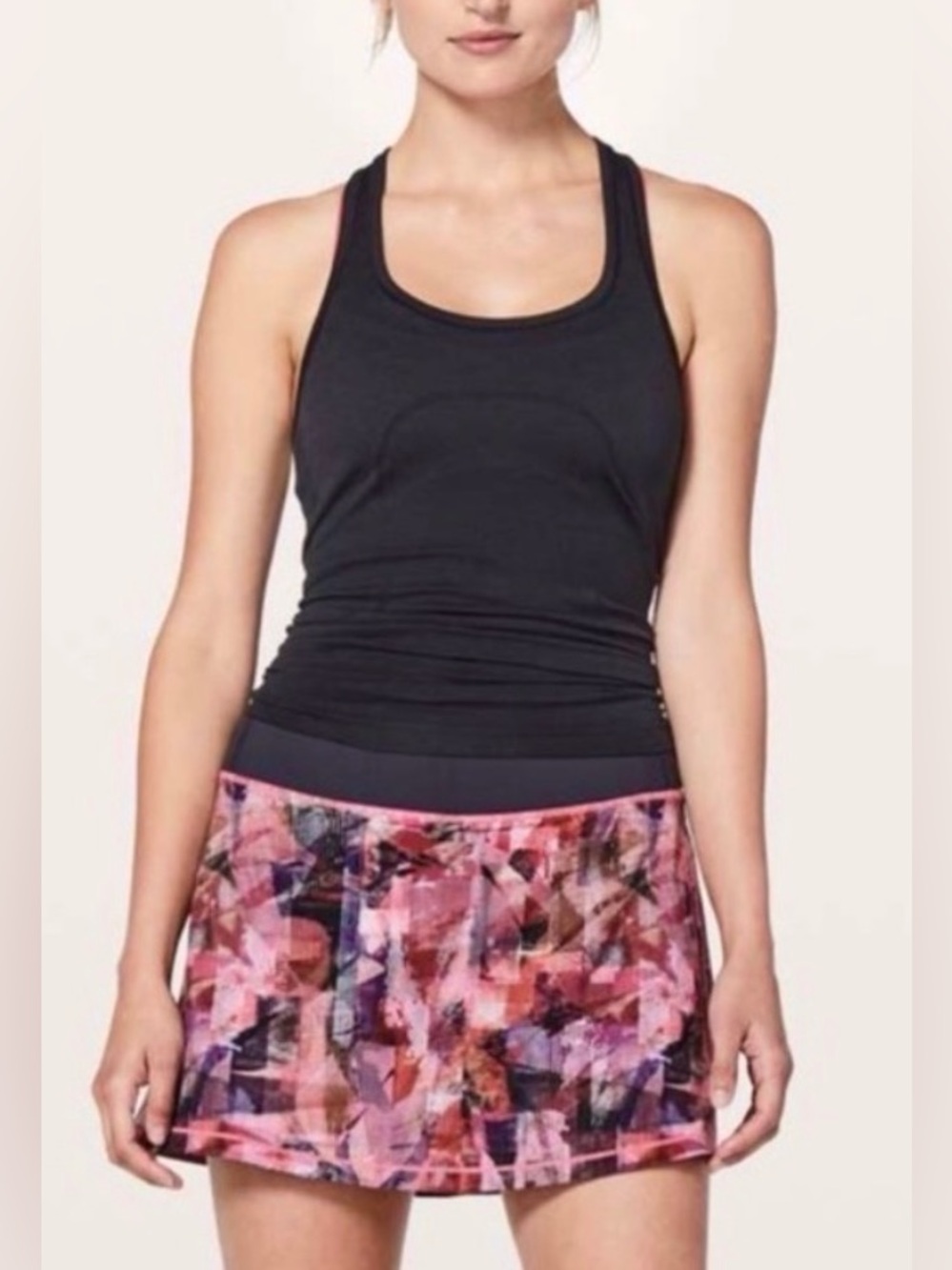 Lululemon Pace Rival Skirt Tall 15” Sun Dazed Multi Pink Sz 6